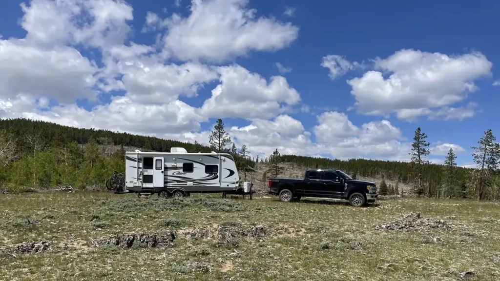 boondocking next to a developed blm campground