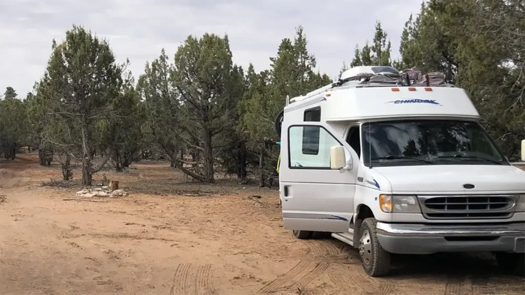 camping at poverty kiosk ohv staging area, utah