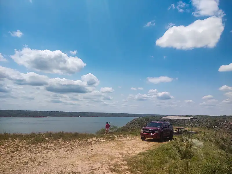 photo of blue west campground at lake meredith national recreation area in texas