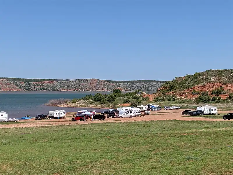 photo of harbor bay campground at lake meredith national recreation area in texas