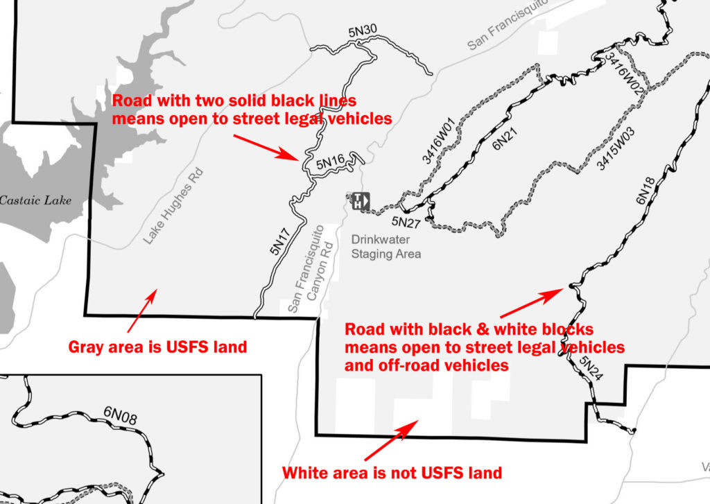 how to use motor vehicle use map