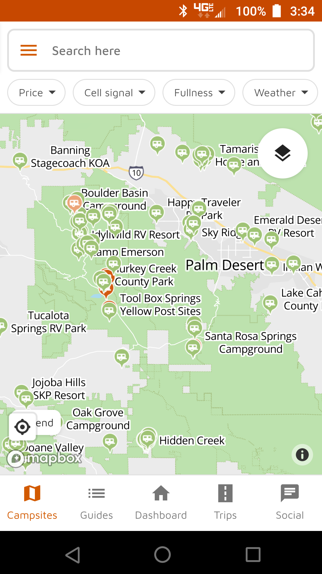freeroam app for motor vehicle use map