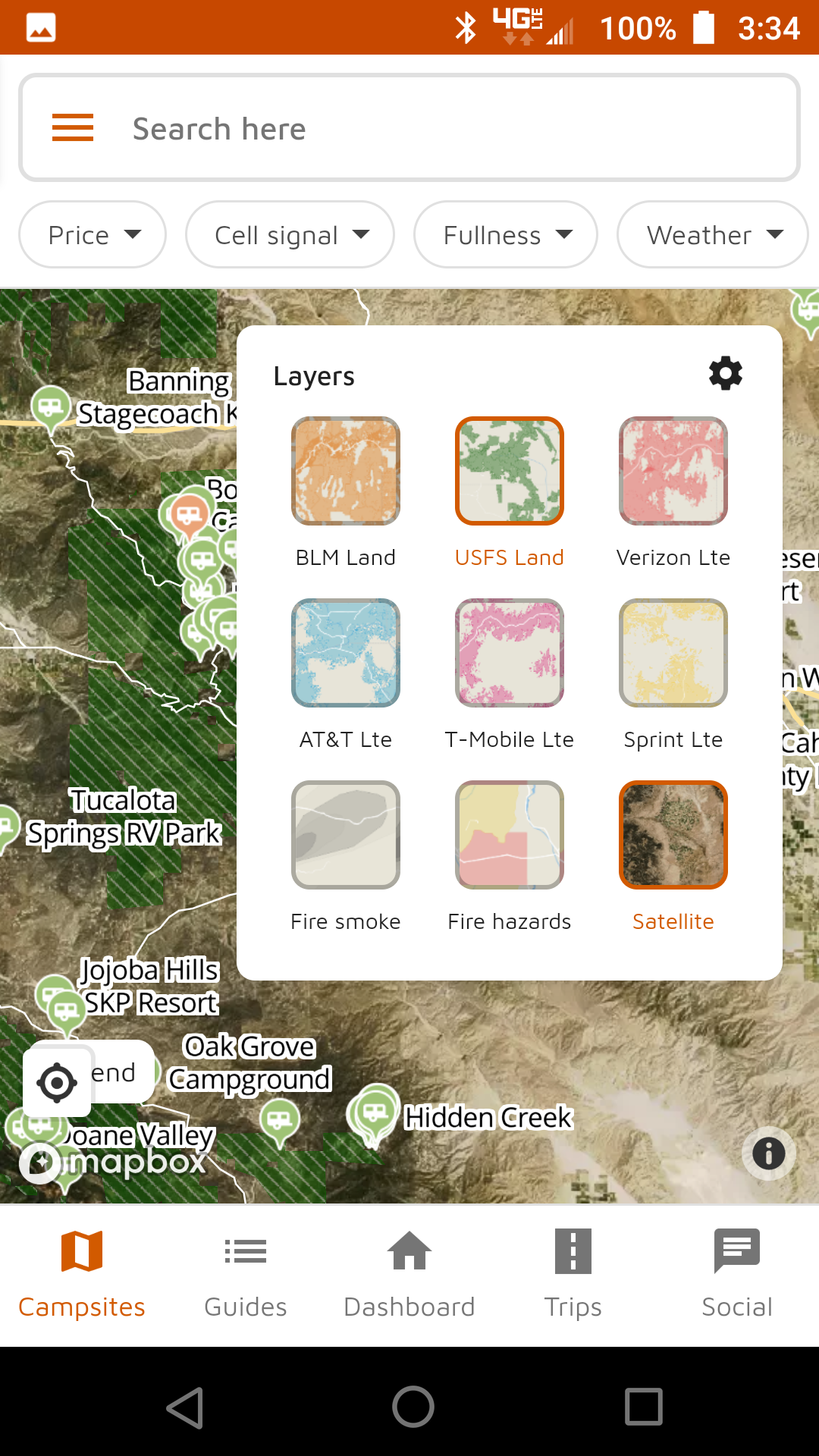 freeroam app for motor vehicle use map