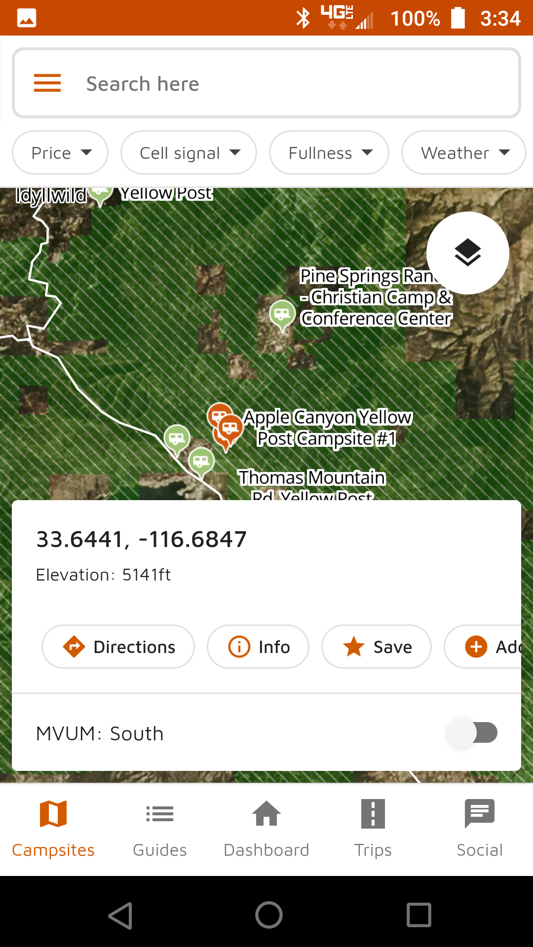 freeroam app for motor vehicle use map