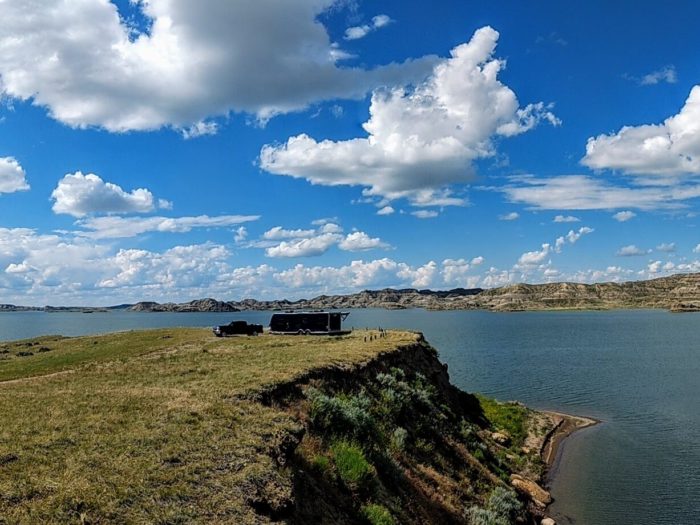 nelson creek recreation area, fort peck lake, montana campning