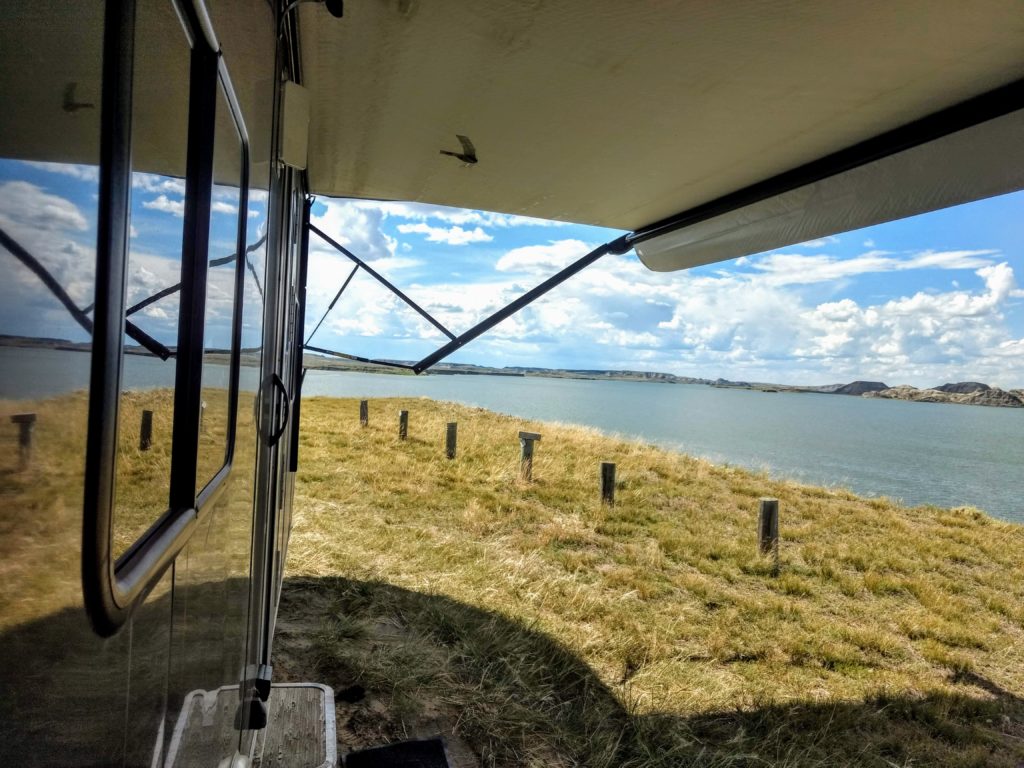 nelson creek recreation area, fort peck lake, montana campning