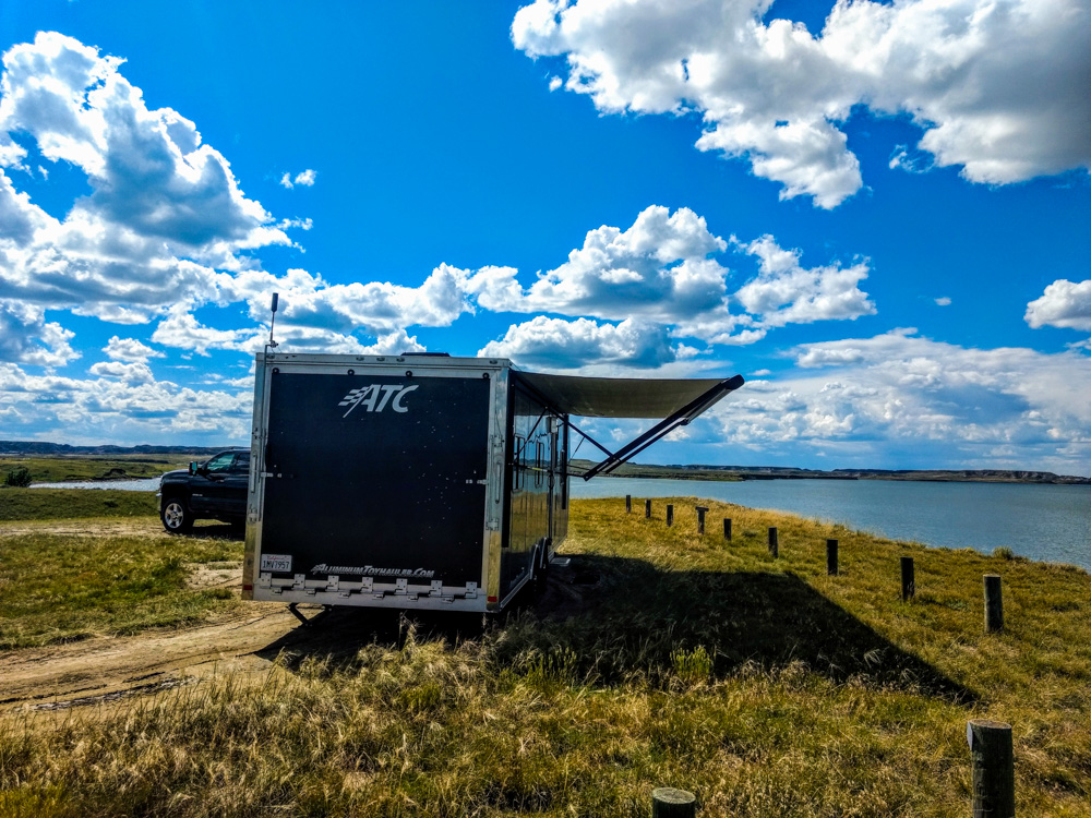 nelson creek recreation area, fort peck lake, montana campning