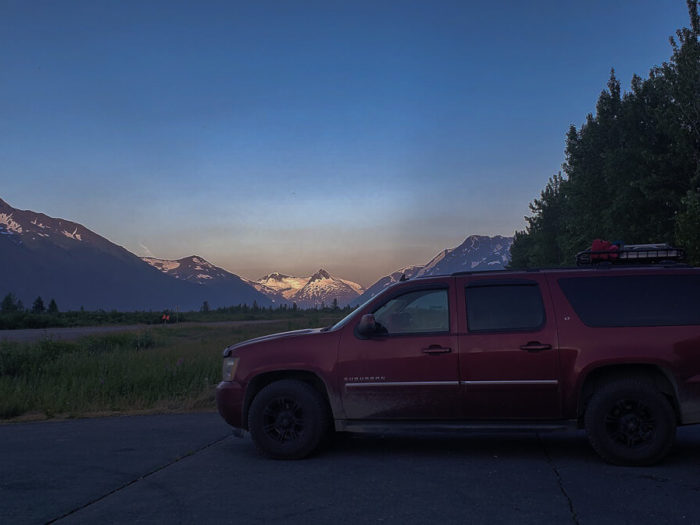 ovenright parking in a national forest