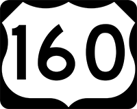 us-160 highway sign