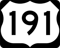 us-highway 191 sign