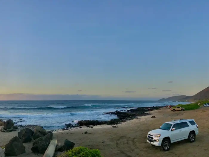 free camping on a Hawaii Beach
