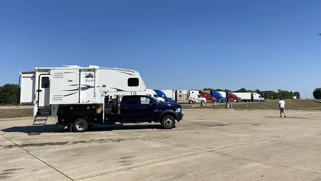 leaving engine running all night at a rest area