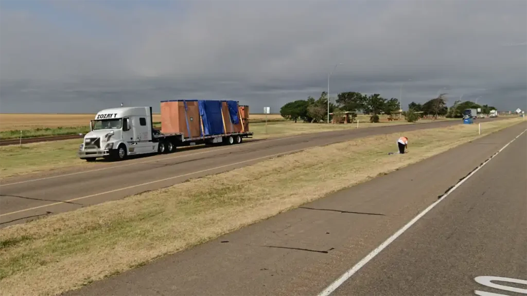 overnight parking onramp offramp rest area texas