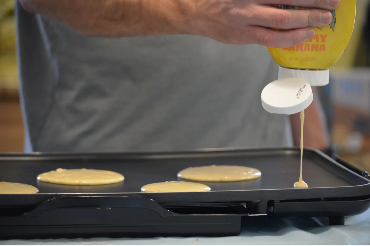 squeezable pancake batter for camping