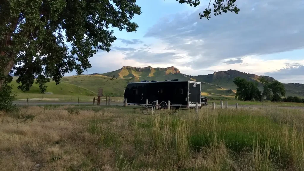 camping at a montana fishing access site