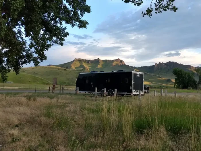 camping at a montana fishing access site