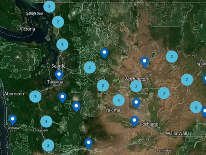 washington state rest area map
