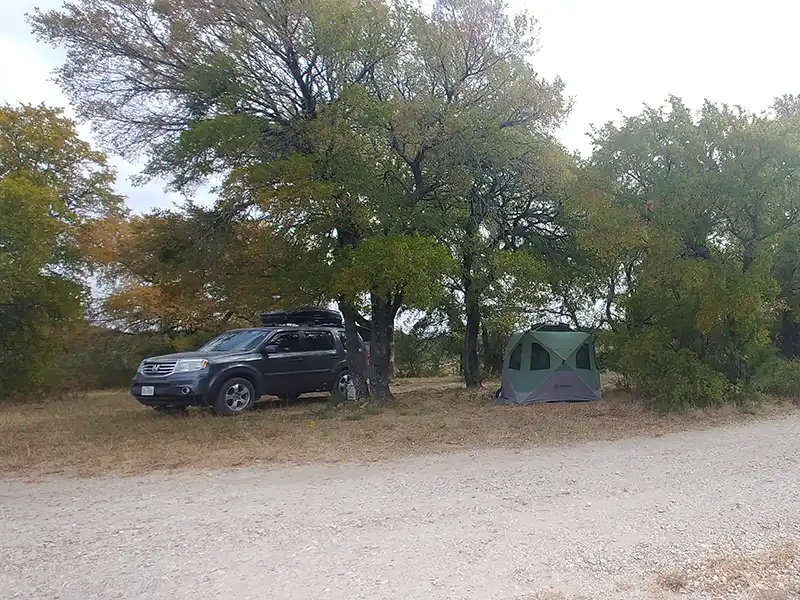 LBJ National Grasslands tent camping