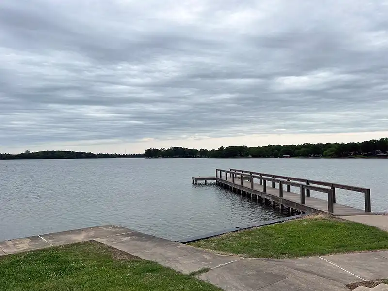 photo of the boat dock at fort sherman dam road, lake bob sandlin, texas