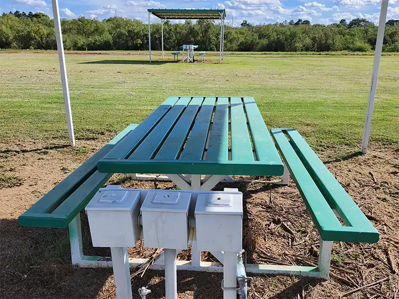 Photo of 30 amp electric hookups at hamlin city park campground texas