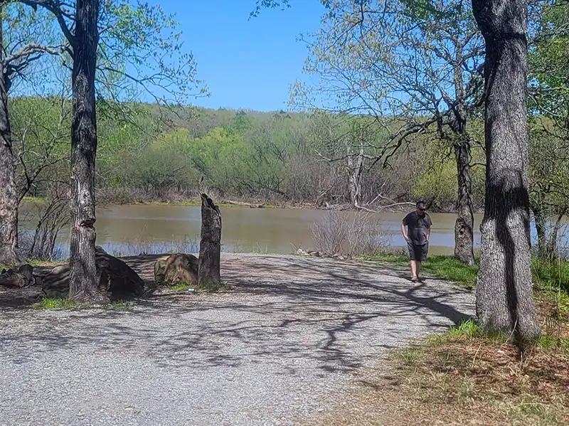 Photo of a campsite at hickory point recreation area in Oklahoma