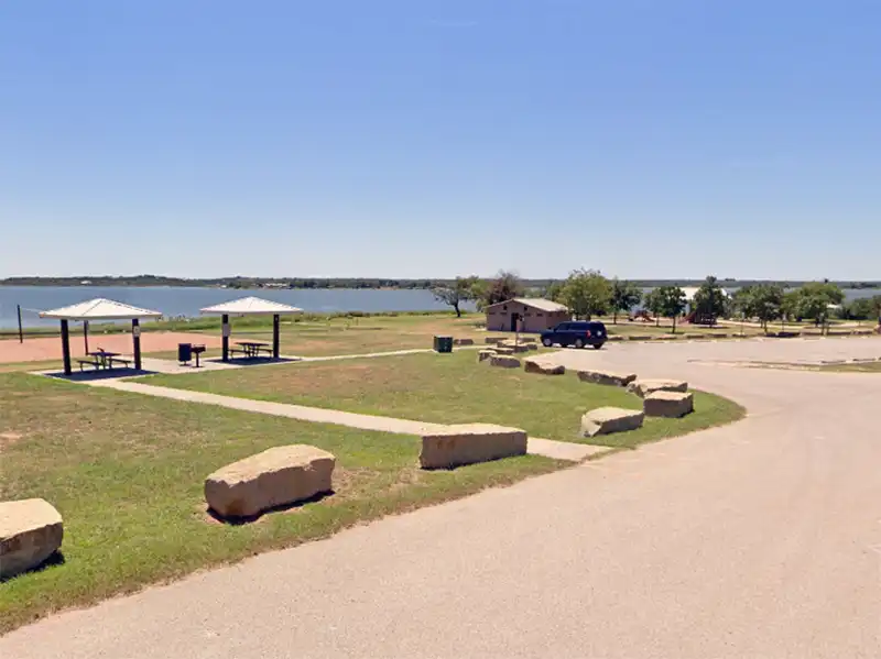 photo the camping grounds at johnson park at lake fort phantom hill in abilene texas