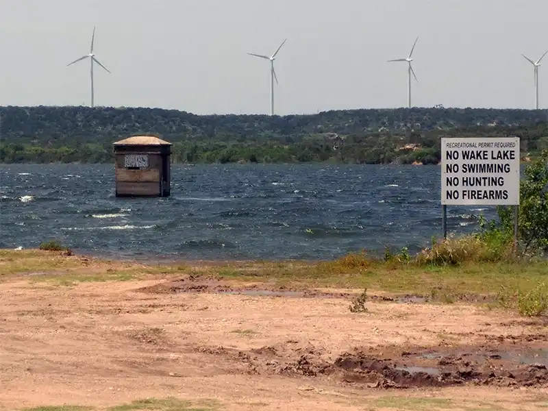 Photo of a sign at lake trammell park in sweetwater texas