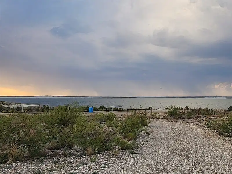 landscape photo of red bluff reservoir, texas