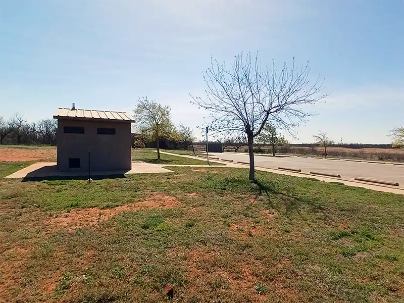 Photo of the restroom at sea bee park at lake fort phantom hill texas