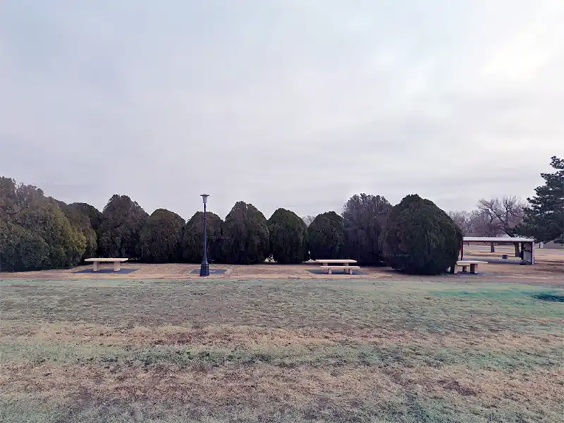 Photo of picnic tables at Stinnett City RV Park in Texas