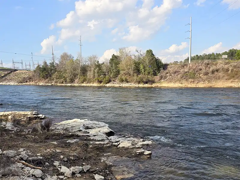 Photo of the bridge at tailrace channel recreation area in texas