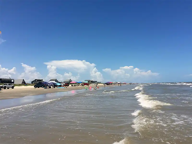 Photo of people at the beach at Brazoria county free beach access #2