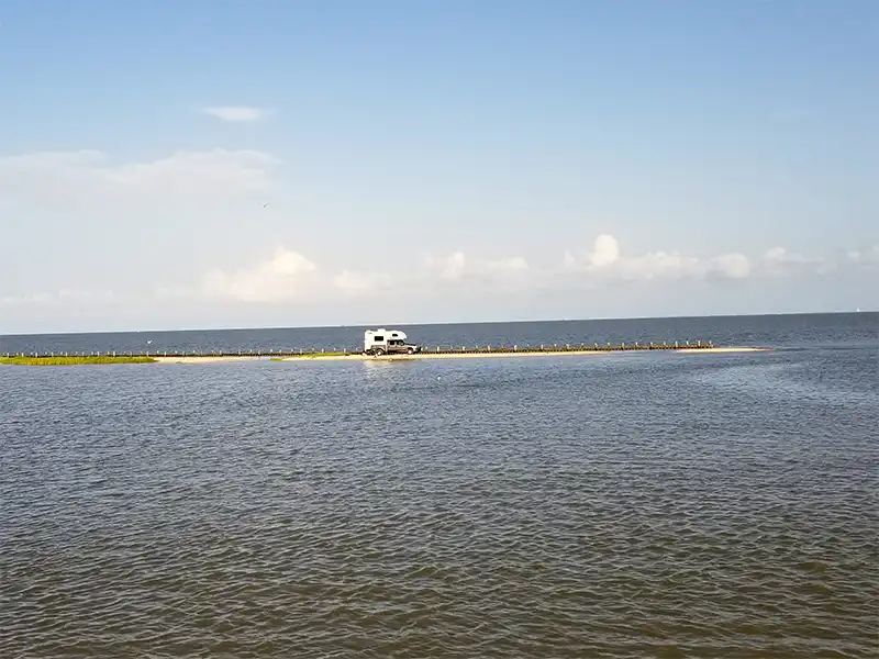 Photo of a camper at Oyster Lake Park in Texas