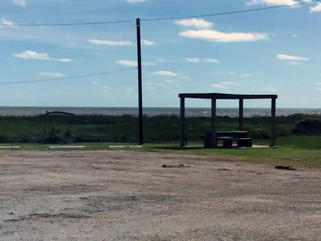 Photo of one of the picnic tables at Sargent Beach Park, Sargent Texas